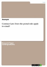 Contract Law. Does the postal rule apply to email?