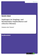 Impfungen im Säuglings- und Kleinkindalter. Impfstoffarten und ethisches Dilemma