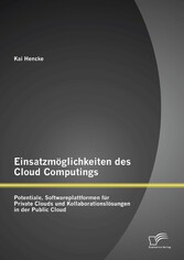 Einsatzmöglichkeiten des Cloud Computings: Potentiale, Softwareplattformen für Private Clouds und Kollaborationslösungen in der Public Cloud