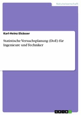 Statistische Versuchsplanung (DoE) für Ingenieure und Techniker