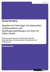 Reptilien als Überträger von Salmonellen. Gefahrenanalyse und Handlungsempfehlungen aus Sicht der Public Health