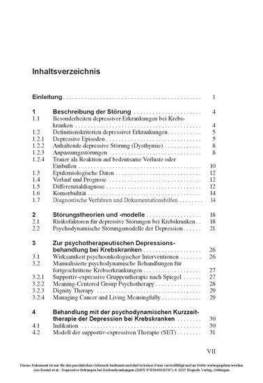 Depressive Störungen bei Krebserkrankungen