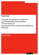 Politische Sozialisation inmitten des gesellschaftlichen Wertewandels. Überwindung der Demokratieverdrossenheit durch politische Bildung?