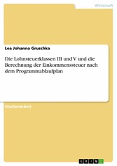 Die Lohnsteuerklassen III und V und die Berechnung der Einkommenssteuer nach dem Programmablaufplan