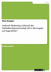 Ambush Marketing während der Fußballweltmeisterschaft 2014. Ein Gegner auf Augenhöhe?