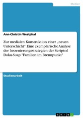 Zur medialen Konstruktion einer 'neuen Unterschicht'. Eine exemplarische Analyse der Inszenierungsstrategien der Scripted Doku-Soap 'Familien im Brennpunkt'