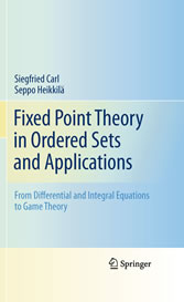 Fixed Point Theory in Ordered Sets and Applications