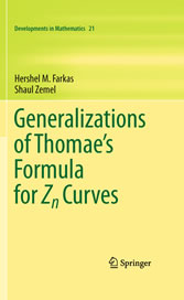 Generalizations of Thomae's Formula for Zn Curves