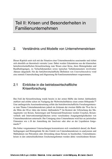 Krisen und Krisenmanagement in Familienunternehmen