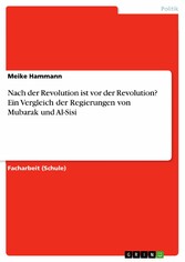 Nach der Revolution ist vor der Revolution? Ein Vergleich der Regierungen von Mubarak und Al-Sisi