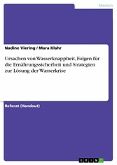 Ursachen von Wasserknappheit, Folgen für die Ernährungssicherheit und Strategien zur Lösung der Wasserkrise