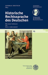 Historische Rechtssprache des Deutschen