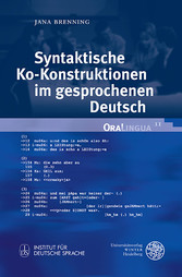 Syntaktische Ko-Konstruktionen im gesprochenen Deutsch