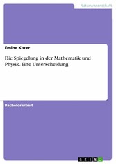 Die Spiegelung in der Mathematik und Physik. Eine Unterscheidung