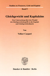 Gleichgewicht und Kapitalzins.