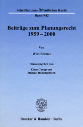 Beiträge zum Planungsrecht 1959-2000.