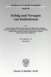 Erfolg und Versagen von Institutionen.