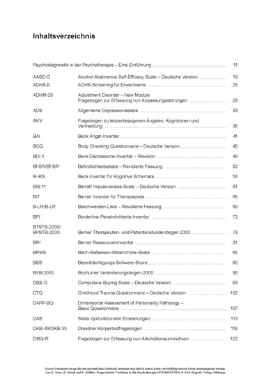 Diagnostische Verfahren in der Psychotherapie