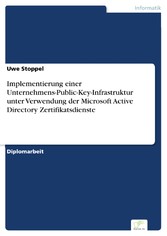 Implementierung einer Unternehmens-Public-Key-Infrastruktur unter Verwendung der Microsoft Active Directory Zertifikatsdienste