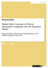 Market Entry Concepts of Chinese Automotive Companies into the European Market