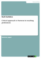 Critical approach to burnout in teaching professions