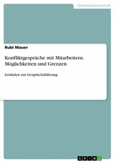 Konfliktgespräche mit Mitarbeitern. Möglichkeiten und Grenzen