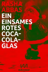 Ein einsames rotes Coca-Cola-Glas