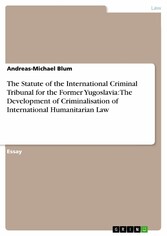 The Statute of the International Criminal Tribunal for the Former Yugoslavia: The Development of Criminalisation of International Humanitarian Law