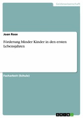 Förderung blinder Kinder in den ersten Lebensjahren