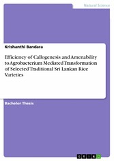 Efficiency of Callogenesis and Amenability to Agrobacterium Mediated Transformation of Selected Traditional Sri Lankan Rice Varieties