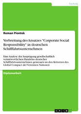 Verbreitung des Ansatzes 'Corporate Social Responsibility' in deutschen Schifffahrtsunternehmen