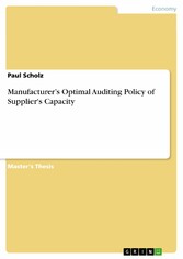 Manufacturer's Optimal Auditing Policy of Supplier's Capacity