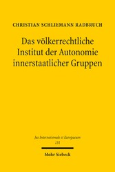 Das völkerrechtliche Institut der Autonomie innerstaatlicher Gruppen