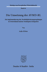 Die Umsetzung der AVMD-RL.