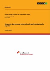 Corporate Governance. Internationale und interkulturelle Aspekte