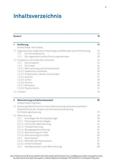 Lehrbuch Allgemeine Psychologie