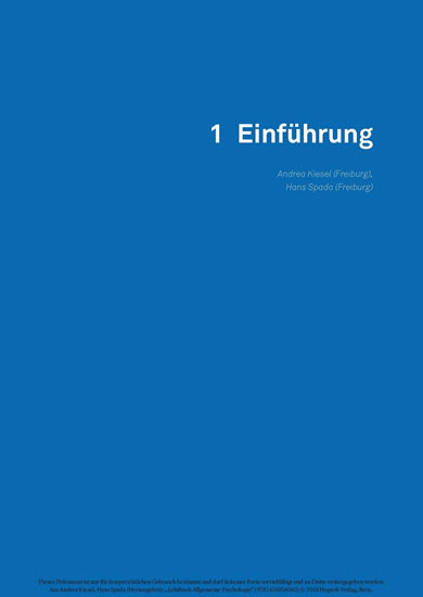 Lehrbuch Allgemeine Psychologie