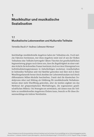 Handbuch Musikpsychologie