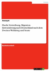 Flucht, Vertreibung, Migration. Einwanderung nach Deutschland nach dem Zweiten Weltkrieg und heute