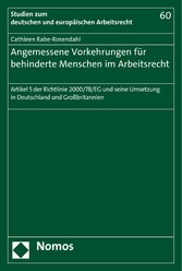 Angemessene Vorkehrungen für behinderte Menschen im Arbeitsrecht