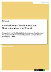 Unternehmenskommunikation von Modeunternehmen im Wandel