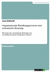 Organisationale Wandlungsprozesse und systemische Beratung