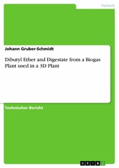 Dibutyl Ether and Digestate from a Biogas Plant used in a 3D Plant