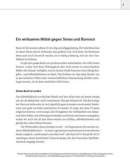 Das Selbsthilfebuch gegen Burnout