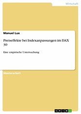 Preiseffekte bei Indexanpassungen im DAX 30