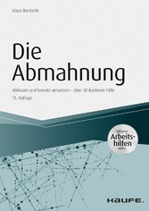 Die Abmahnung - inkl. Arbeitshilfen online