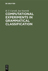 Computational Experiments in Grammatical Classification