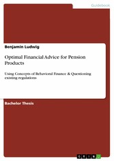 Optimal Financial Advice for Pension Products