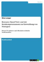 Resource Based View und der Kernkompetenzansatz zur Entwicklung von Strategien