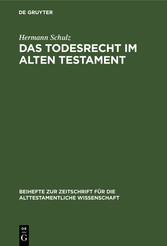 Das Todesrecht im Alten Testament